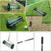 QDXFL 16" Rolling Lawn Aerator Push Tine Spike Soil Lawn