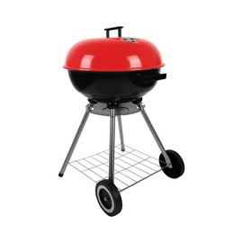 guogiyala Charcoal Grills - 18 inch Portable Grills, insulated lid bbq grills, camping, picnics and backyards,red