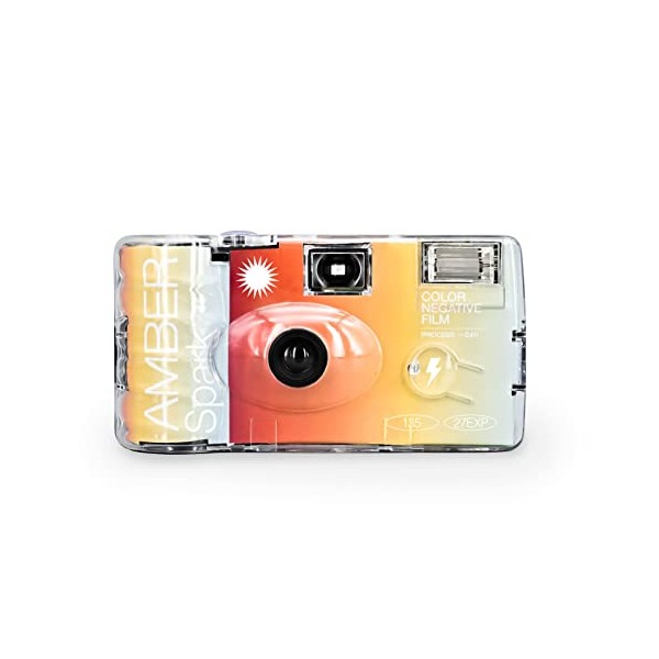 Amber Spark 35mm Disposable Film Camera 27exp, Color Negative Film,