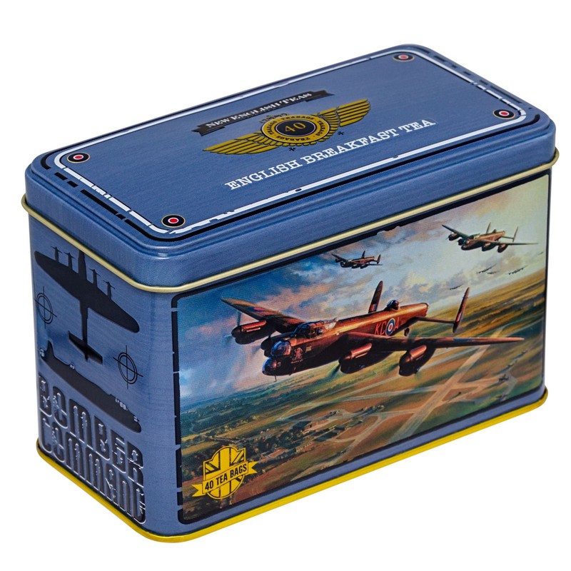 New English Teas Lancaster Bomber Tea Tin with 40 Breakfast