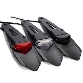 LED Enduro Tail Lamp Motorcycle Off-Road Lens Honda Kawasaki Honda Kawasaki Universal Purpose (Red)