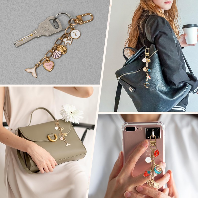 Starry 126Pcs Keychain Making Kit DIY Bag Charm Kit 25