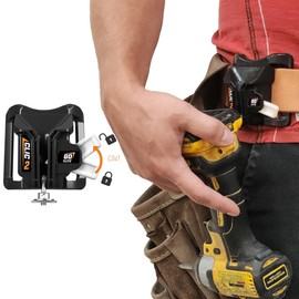 Clic 2 Go Elite Contractor - Right - Quick Attach with Auto-Locking - Fits Popular Brands - Drill, Tape Measure, Nailer Holder - Practical Tool Accessory - Great Gift for DIYers