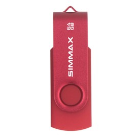 SIMMAX USB Flash Drives 2 Pack 32GB Memory Stick Swivel Design USB 2.0 Flash Drive Thumb Drive Zip Drives (32GB Red Purple)