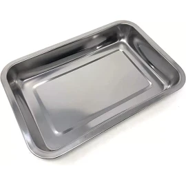 AJC Pack 3pz Charola Para Servir Y Cocinar Acero 26x19x5 123036