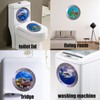 4 PCS Ocean World Wall Window Stickers, 11 Inches Porthole