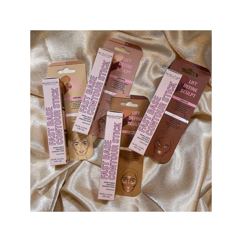 Makeup Revolution Contour Stick Duo Cream Contour & Highlight, Defines