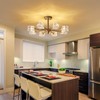 XINGQI 8-Light Semi Flush Mount Ceiling Light Fixture Modern Antique