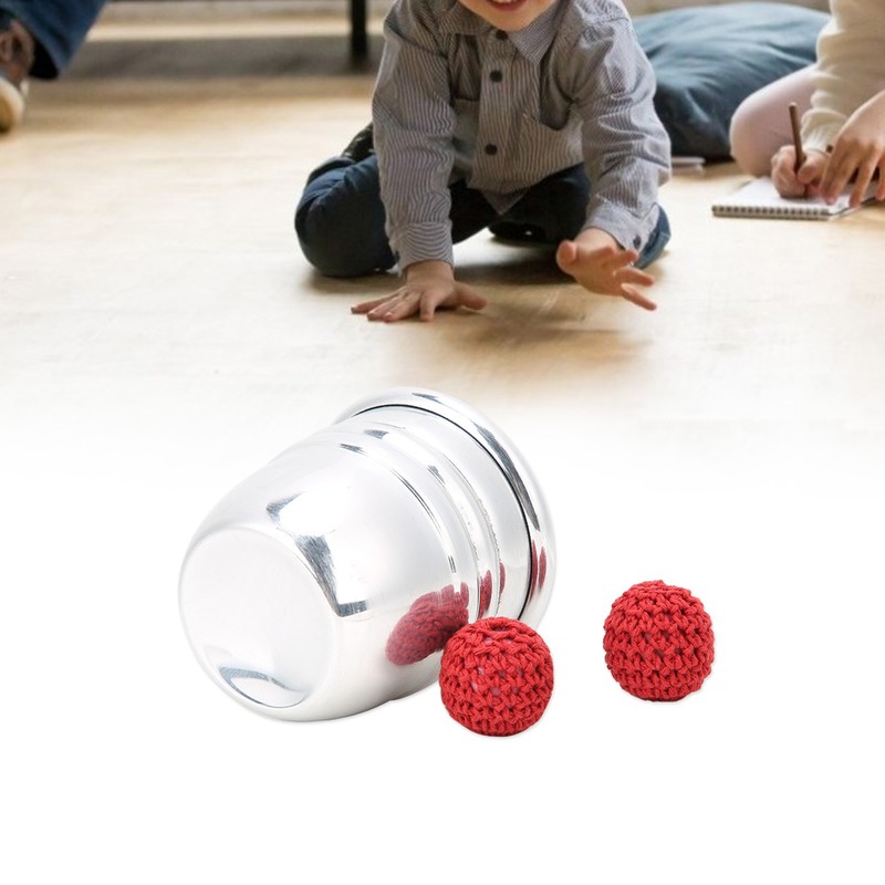 Aluminum Magic Tricks Magnetic Wide Mouth Cup Balls Close Up