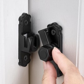 4 Packs Black Aluminum Alloy 90/180 Degree Gate Lock,Barn Door Latches