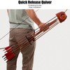 Leather Arrow Quiver Box Quick Release 6 Arrows Archery Quiver