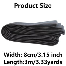 pson 3.33 Yards Sewing Knit Elastic Spool, Black Elastic Spool for Sewing, Crafting, DIY, Wig, Pants Waist(8cm/3.15 Inch Wide)