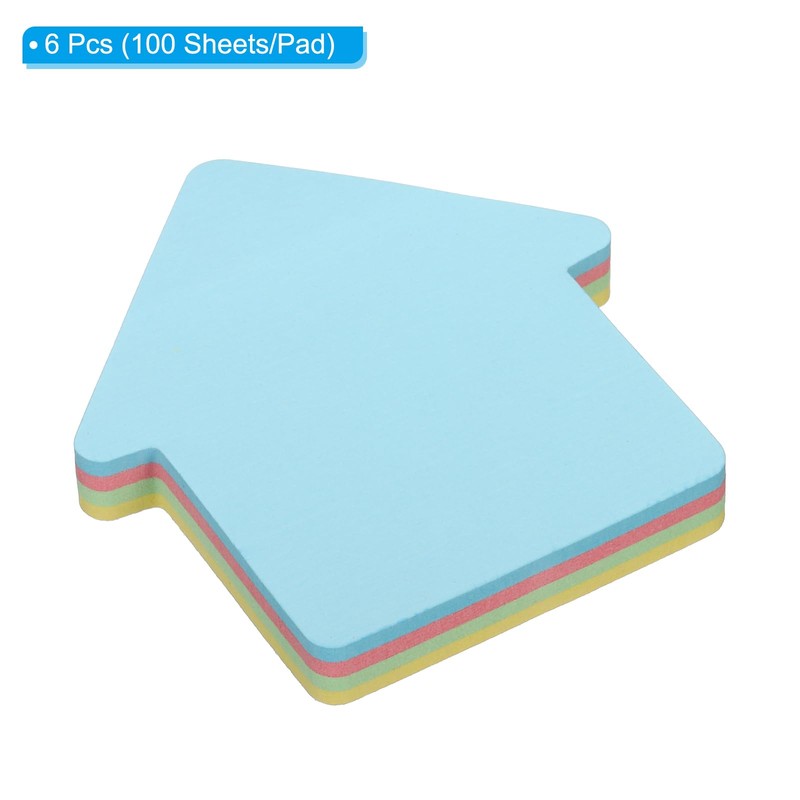 PATIKIL 2.7 x 2.7 Inch House Shape Sticky Notes, 6
