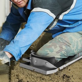 XUFOPLY Concrete Knee Boards, 28'' X 8'' Concrete Stainless Steel Knee Boards Kneedboards Concrete Pair Moving Sliders with Concrete Knee Pads & Board Straps for Concrete Finishing