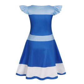 Jurebecia Little Girls Bunny Police Nightgowns Judy Princess Nightgown Nightdress Kids Ruffle Sleeve Pajamas Sleepwear Nightie Dress Blue Size 7-8