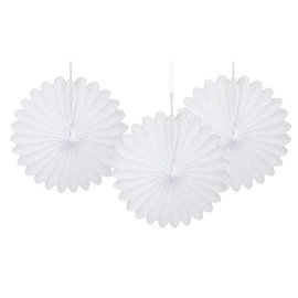 Beistle Jumbo Accordion White Paper Fans