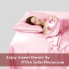 Fittia Satin Pillowcase 2 Pack, Silk Satin Pillow Cases for