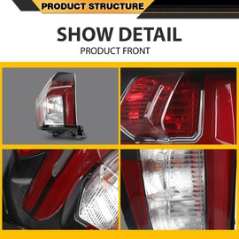 CNNELL Tail Lights Rear Brake Lamps Assembly Rear Lights Left and Right Compatible with Chevy Suburban Tahoe 2021-2023 GM2800322, 84849417, GM2801322