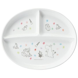 Skater XP17AG-A Dishwasher Safe Lunch Plate, Silver Ion, Ag+ Antibacterial, Moomin Star, Made in Japan