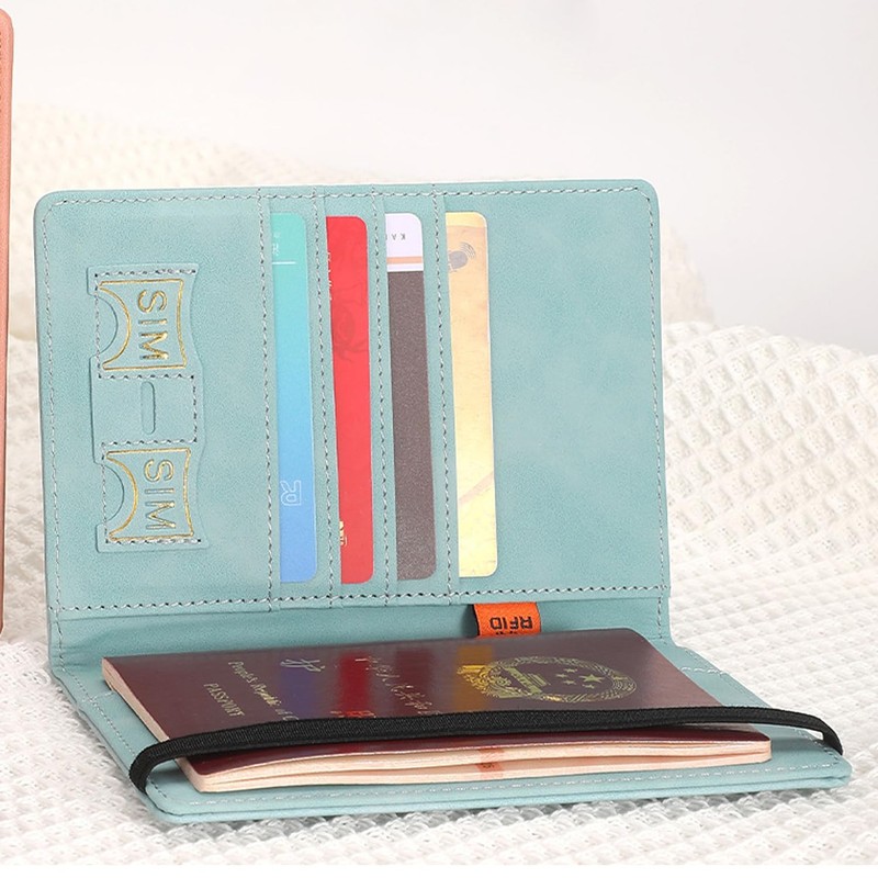 JIEOU Passport Holder Cover Case, PU Leather Passport Protector, Travel