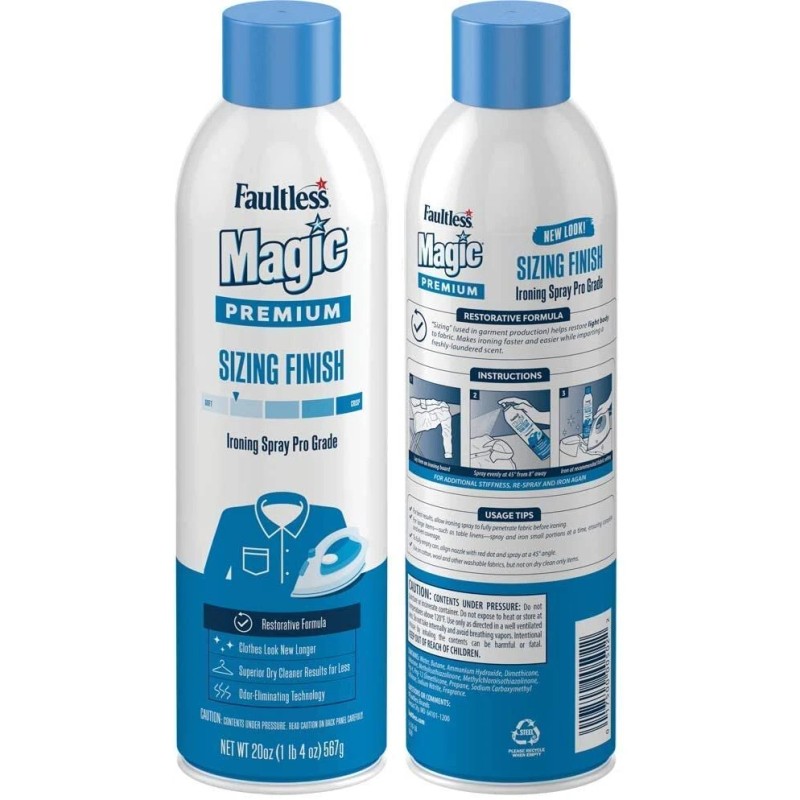 Magic Sizing Ironing Spray 20oz Pack of 3 Textile Deodorizer