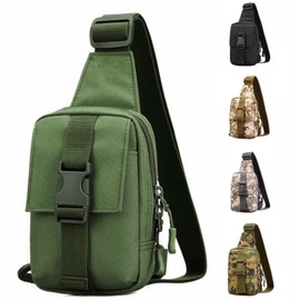 Mini Pechera Bandolera Táctica Premium Bolso Para Celular (Verde)