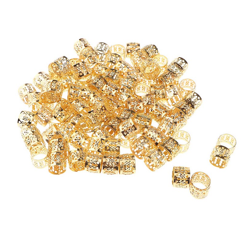 DYNWAVE About 100pcs Hair Links Hair Beads Dread Hair Beads