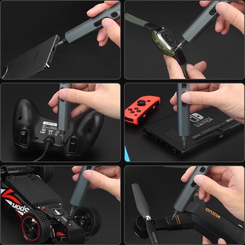 STREBITO Electric Screwdriver 155 in 1 Mini Electric Screwdriver Set,