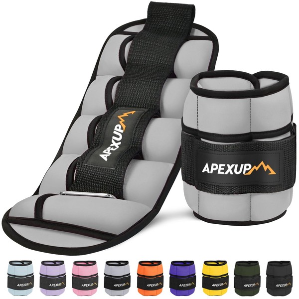 APEXUP 10lbs/Pair Adjustable Ankle Weights for Women and Men, Modularized