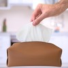 Diko.style® Faux Leather Rectangle Tissue Box, Elegant and Durable, Ideal