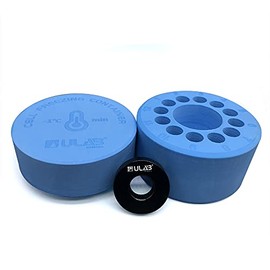 ULAB -1℃(-33.8℉) Cell Freezing Container for 2ml Cryogenic Vials, 12 Places, Cross-Linked Polyethylene Foam with a Solid State Core, UCP1003