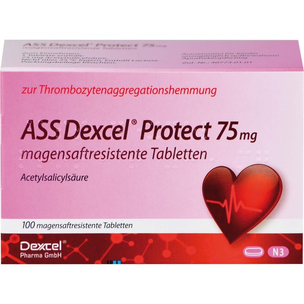 ASS Dexcel Protect 75 mg Tabletten, 100 pcs. Tablets