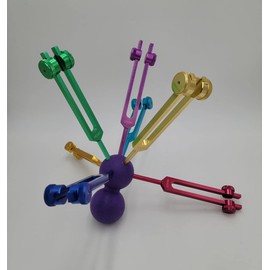 7 Tuning Fork Rubber Ball Holder Weighted or Unweighted Works as a Striker