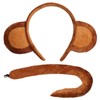 Tequise Monkey Ears Headband and Tail Set- Monkey Costume Accessory