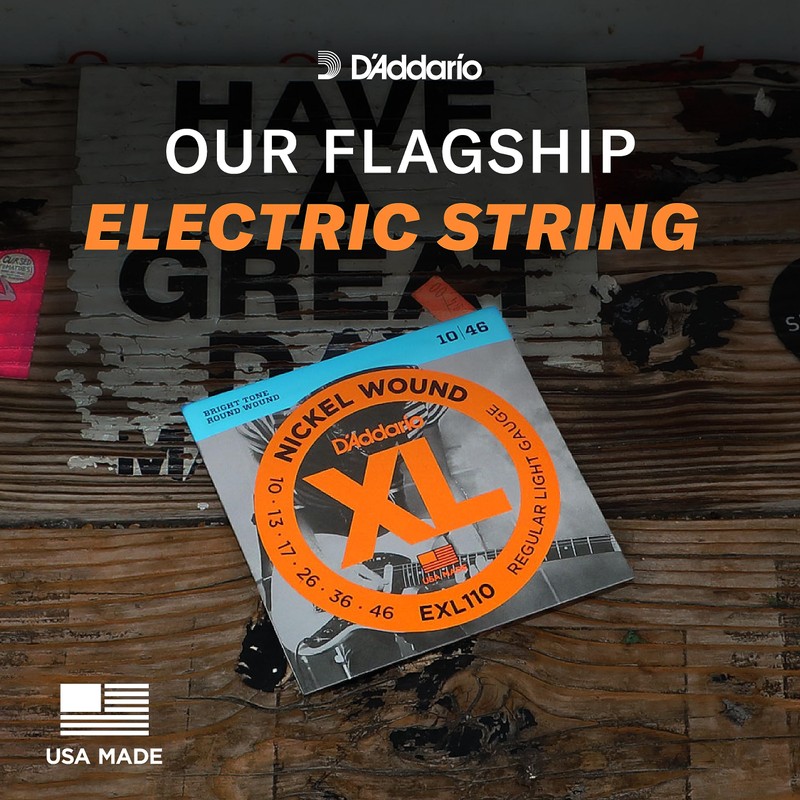 D'Addario Electric Guitar Strings, XL Nickel, EXL110, Regular Light Gauge