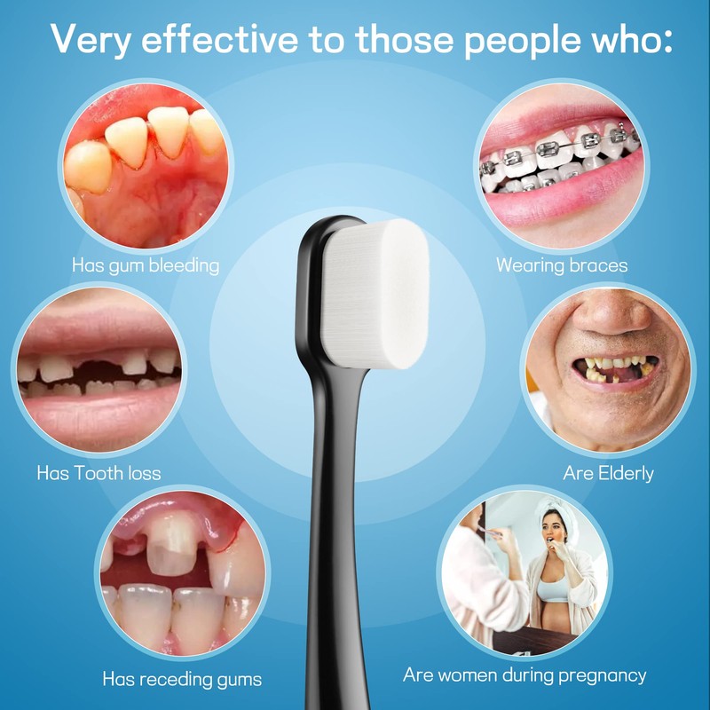 OB rush Ultra Soft Toothbrush for Sensitive Gums, 20k Nano