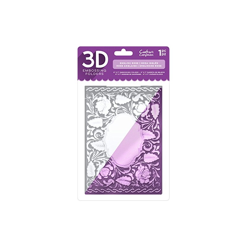 Die'sire EF5-3D-EROSE 3D Embossing Folder, Clear