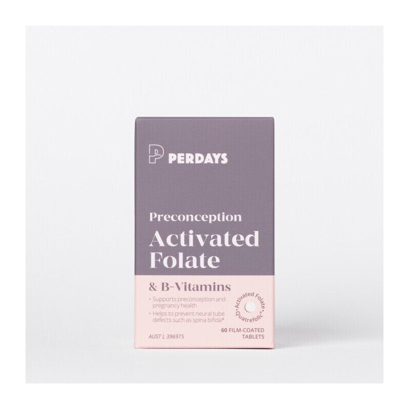 Perdays Preconception Activated Folate & B-Vitamins, 60 Tablets