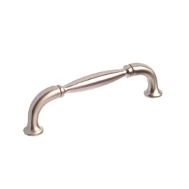 Richelieu Hardware BP2373796195 Hudson Collection 3 3/4-inch (96 mm) Center-to-Center Brushed Nickel Traditional Curved Cabinet and Drawer Pull Handle for Kitchen, Bathroom, and Furniture