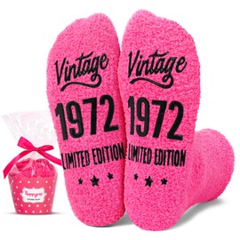 HAPPYPOP 52nd Birthday Gifts Ideas for Women - Socks for 52 Year Olds, 1972 Birthday Gifts, Best Gifts for 52 Year Old Woman