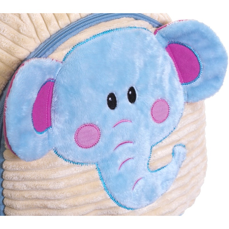 Bieco 4001434 Elephant Children's Soft Backpack, 33 cm, 18 Liters,Multicolour