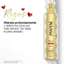 Pantene Crema Para Peinar Rizos Definidos 300ml 24h Pro V                                                                                             