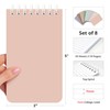 Pocket Small Notebook 3" x 5", Set of 8 Mini