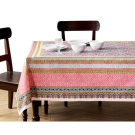 Maison d' Hermine Premium Table Cloth Rectangle Table 100% Combed Cotton 120 x 70 Inches Tablecloth Reusable Decorative for Dining Room, Farmhouse, Home, Party, Festive & Wedding - Lauris