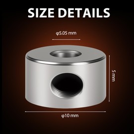 12pcs Set Screw Collars 5.05mm Bore Shaft Collars Screw Style, 10mm OD, 5mm Width, Landing Gear Collar Wheel Stopper for Automotive and Industrial Use