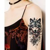 6 Sheets Temporary Lion Tattoo Wolf Tattoo Animal Tattoo Arm