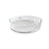 GRAHAM DESIGN Acrylic Scalloped Round Tray with Handles - 10"