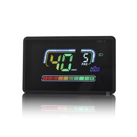 Mcezdy Ebike LCD Display, UART No. 2 Protocol, Colorful Cycling Computer APP Connection, with USB Charging Port, Panel Screen Bicycle Speedometer Odometer(5-Pin)