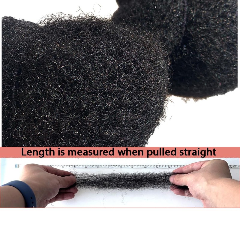Tight Afro Kinky Human Hair for Dreadlocks,Ideal for Making Locs,Repair