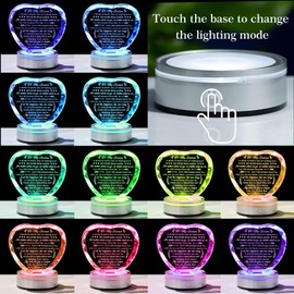 Movdyka Sister Birthday Unique Gifts from Sister Crystal Keepsake, Soul Sister Gifts for Women with Colorful Night Light Base, Gifts for My Sister on Christmas Mothers Day Graduation